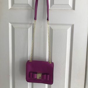 Purple and Gold Merona Crossbody Purse
